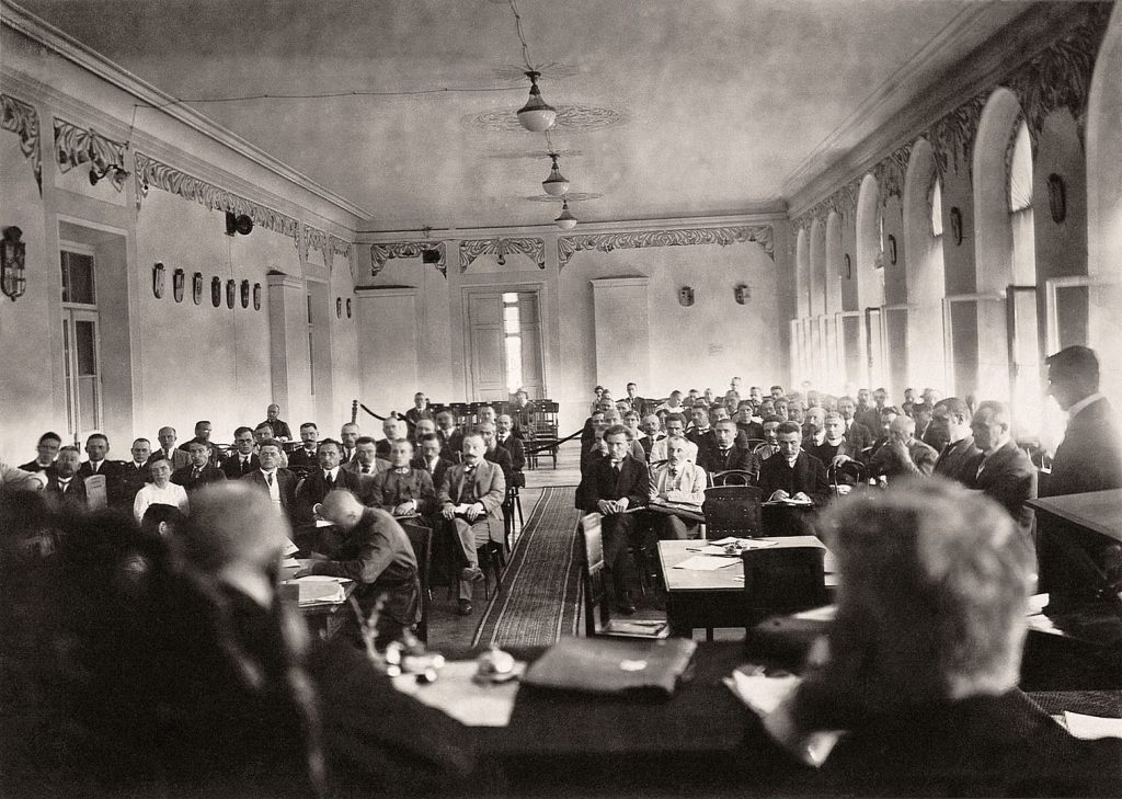 Steigiamojo Seimo posėdis. Kaunas, 1921 m. Lietuvos mokslų akademijos Vrublevskių biblioteka